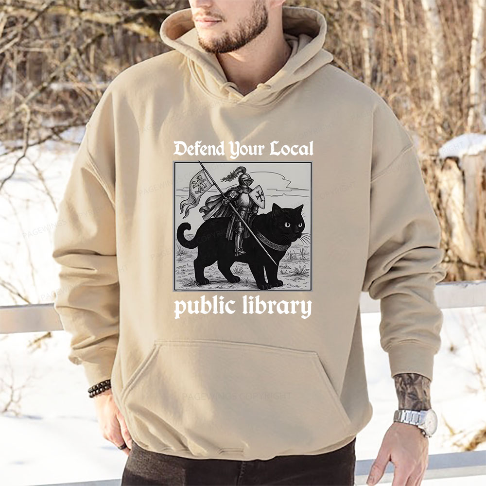 Pagewings Defend Your Local public library Unisex Classic Hoodie