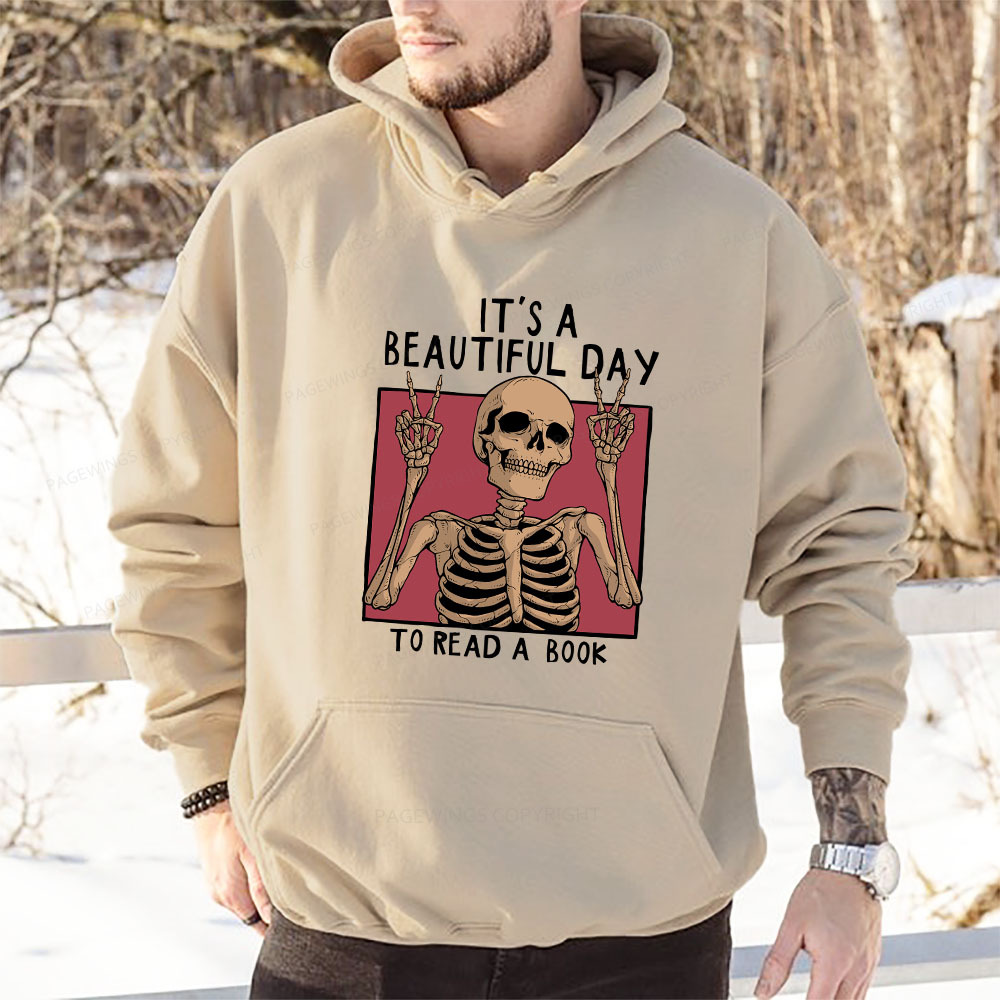 Pagewings It's A Beautiful Day To Read A Book Unisex Classic Hoodie