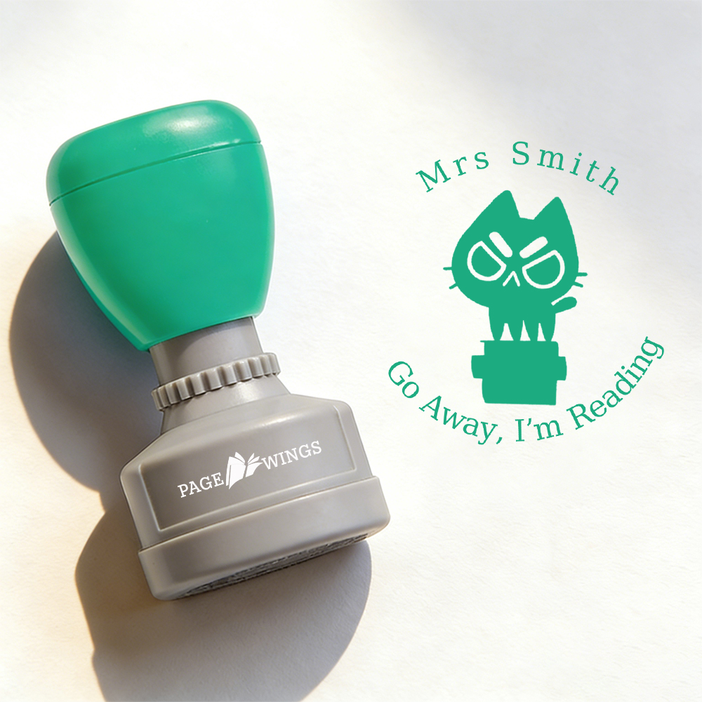 Pagewings Personalized Go Away I’m Reading Stamp