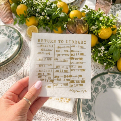 Pagewings Return To Library Paper Napkins 