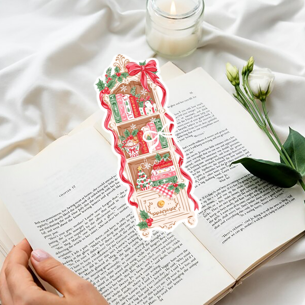 Pagewings Christmas Bookshelf  Bookmark