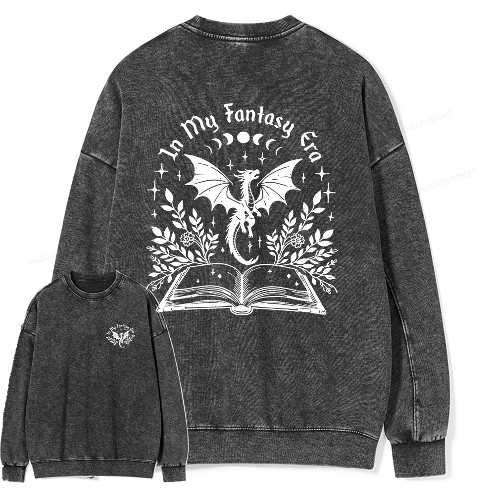 Pagewings In My Fantasy Era Unisex Washed Sweatshirt