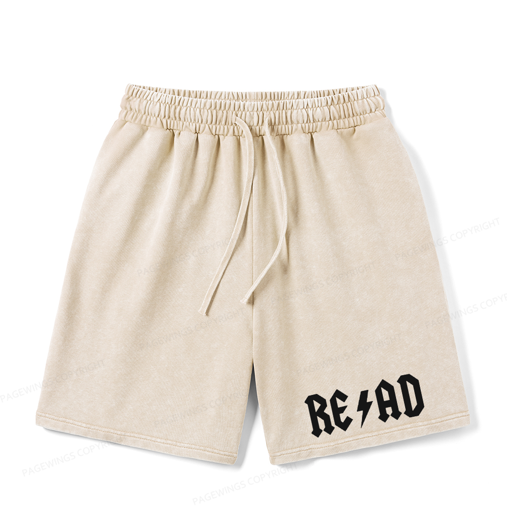 Pagewings Read Back In The Library Unisex Washed Shorts