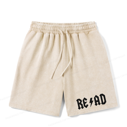 Pagewings Read Back In The Library Unisex Washed Shorts