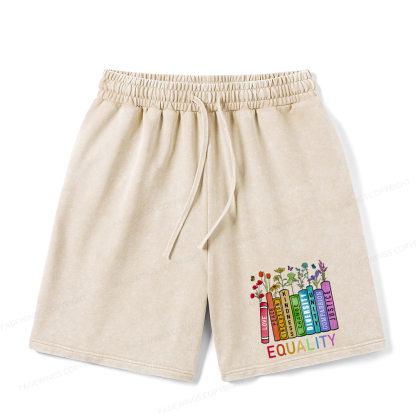 Pagewings Equal Rights Unisex Washed Shorts