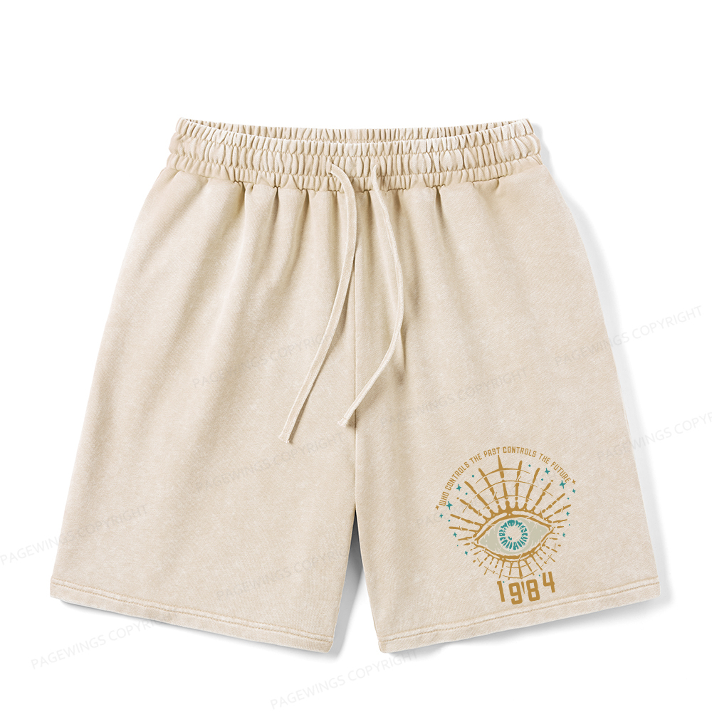 Pagewings George Orwell 1984 Unisex Washed Shorts