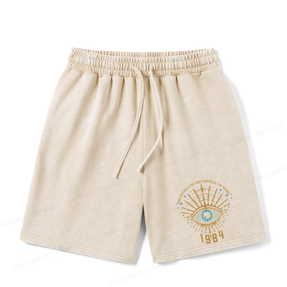 Pagewings George Orwell 1984 Unisex Washed Shorts