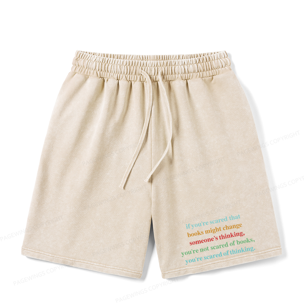 Pagewings Censorship Social Justice Shirt Booktrovert Unisex Washed Shorts