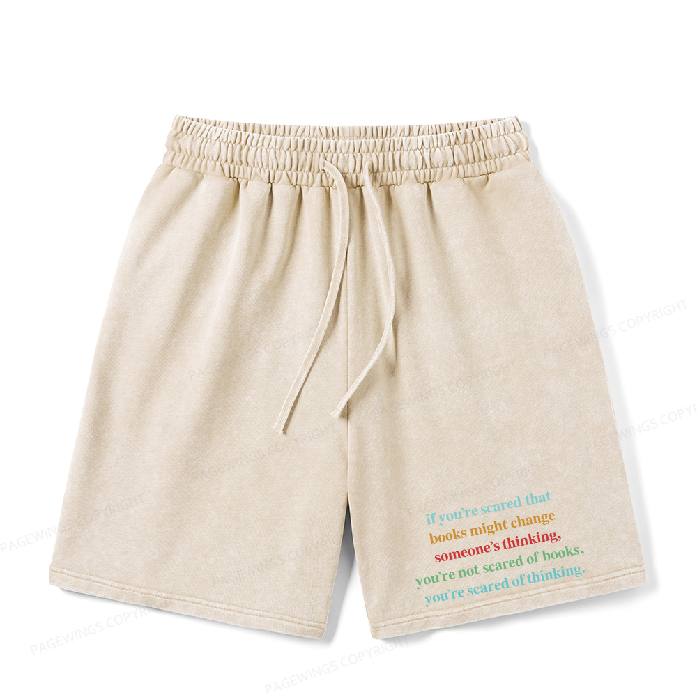 Pagewings Censorship Social Justice Shirt Booktrovert Unisex Washed Shorts
