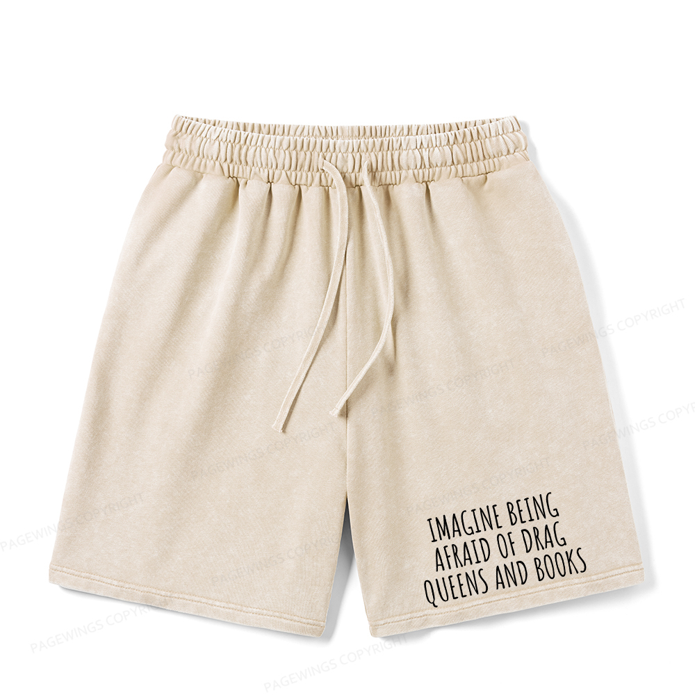 Pagewings Funny Liberal Unisex Washed Shorts