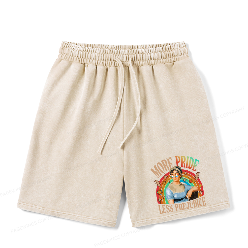 Pagewings More Pride Less Prejudice Unisex Washed Shorts