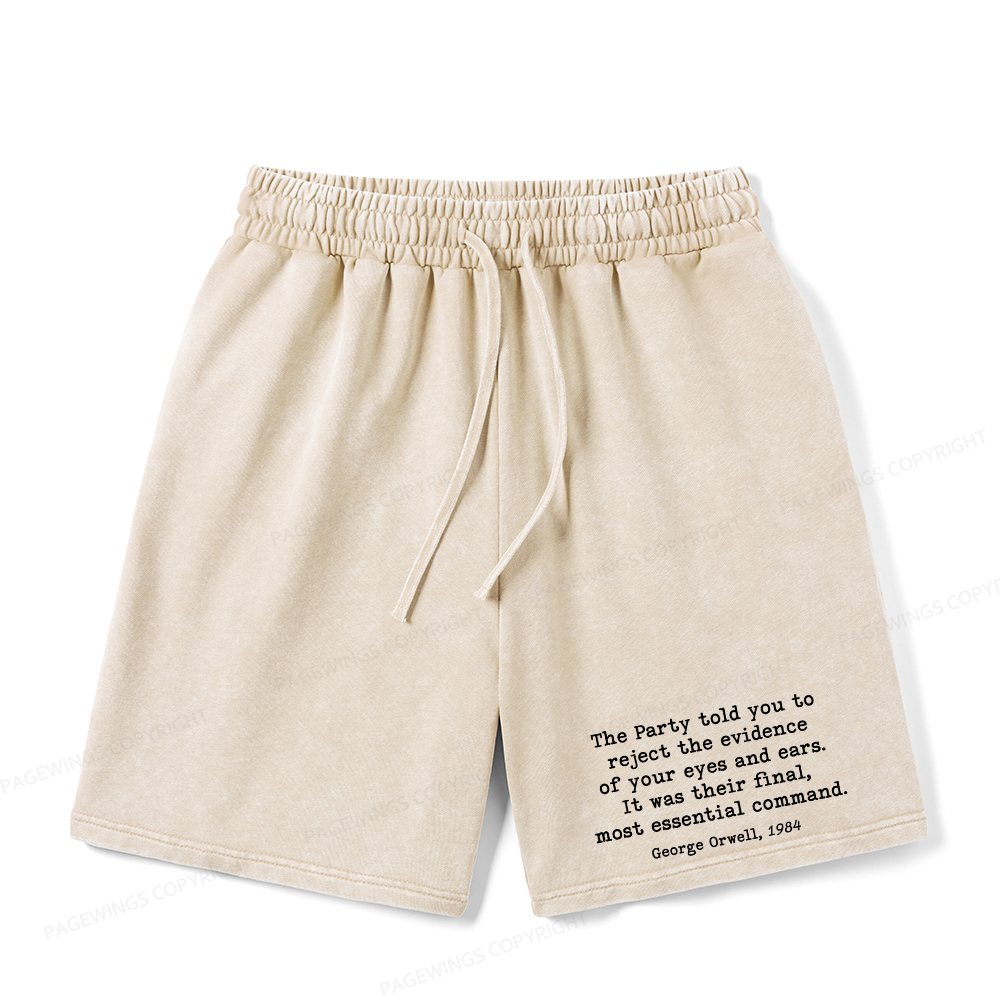 Pagewings It Was Their Final Most Essential Command Unisex Washed Shorts