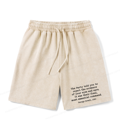 Pagewings It Was Their Final Most Essential Command Unisex Washed Shorts