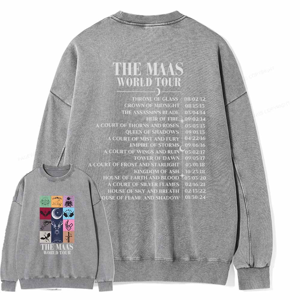 Pagewings Sarah J. Maas World Tour Comfort Colors tee Unisex Washed Sweatshirt