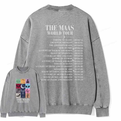 Pagewings Sarah J. Maas World Tour Comfort Colors tee Unisex Washed Sweatshirt