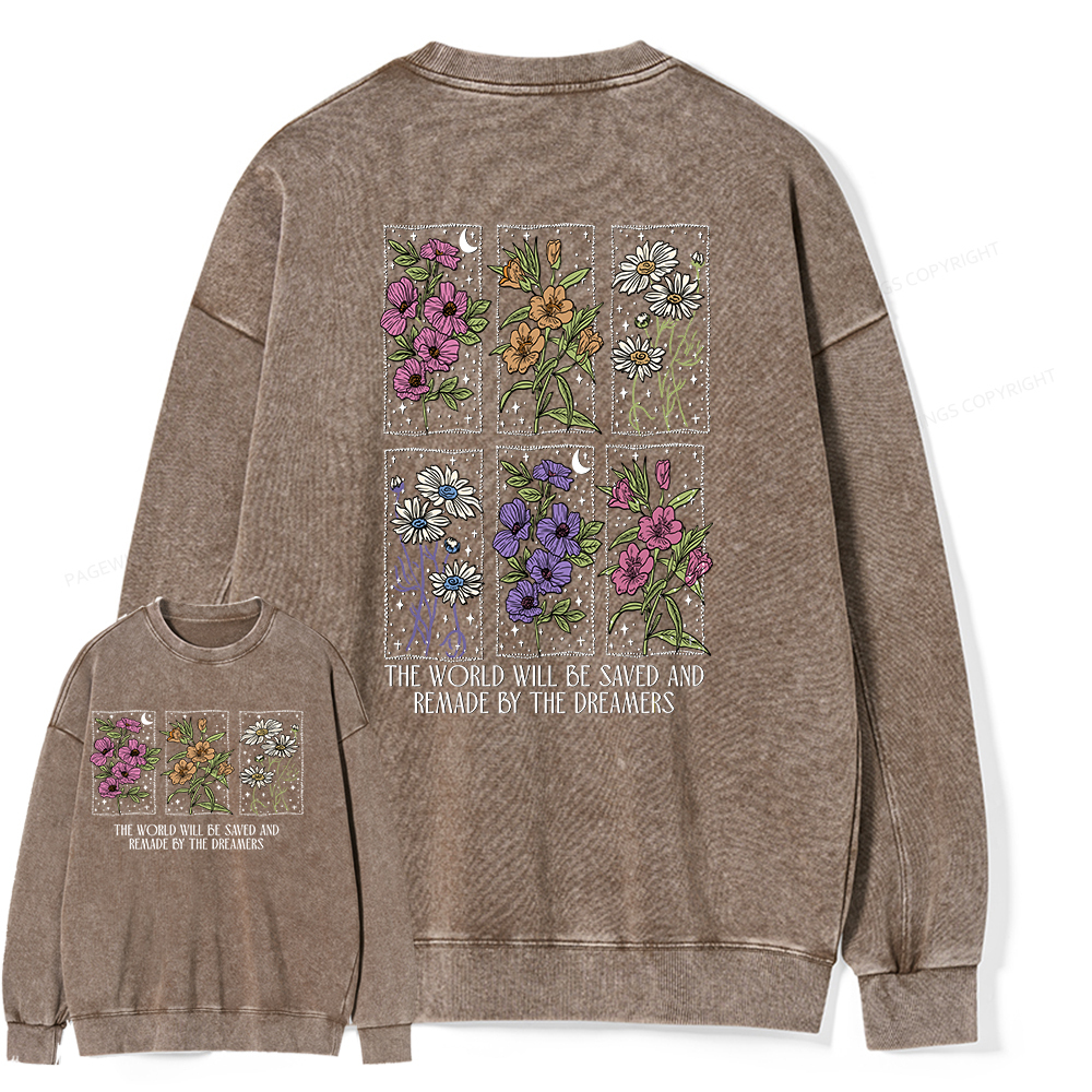 Pagewings The World Will Be Saved And Remade Unisex Washed Sweatshirt