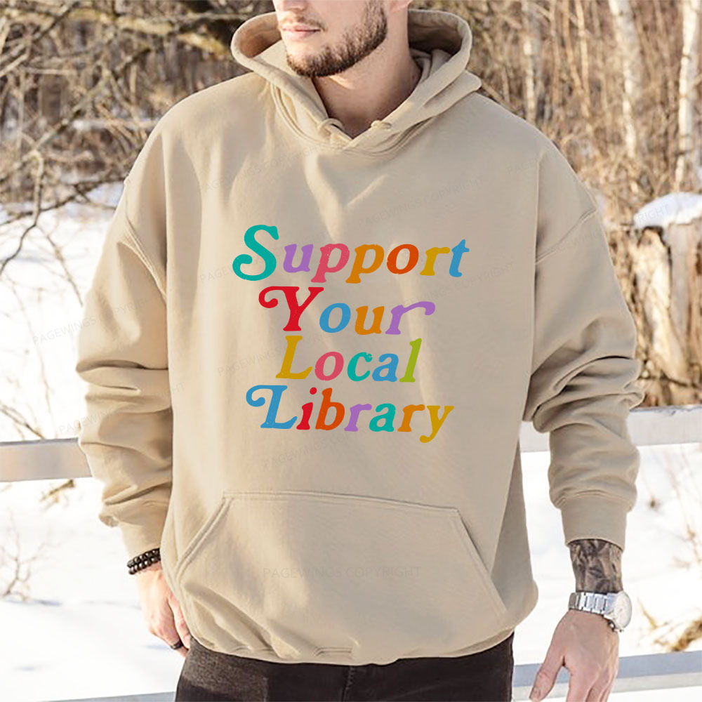 Pagewings Support Your Local Library Unisex Classic Hoodie