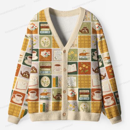 Pagewings Reading All Fall Unisex Ugly Cardigan Sweaters