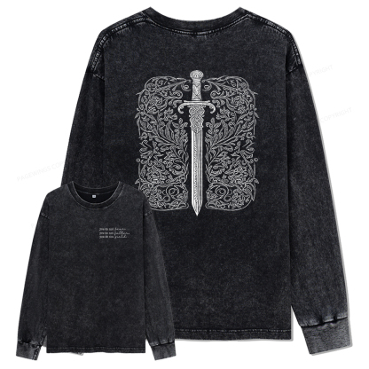 pagewings You Do Not Yield Unisex Washed Long Sleeve T-shirt