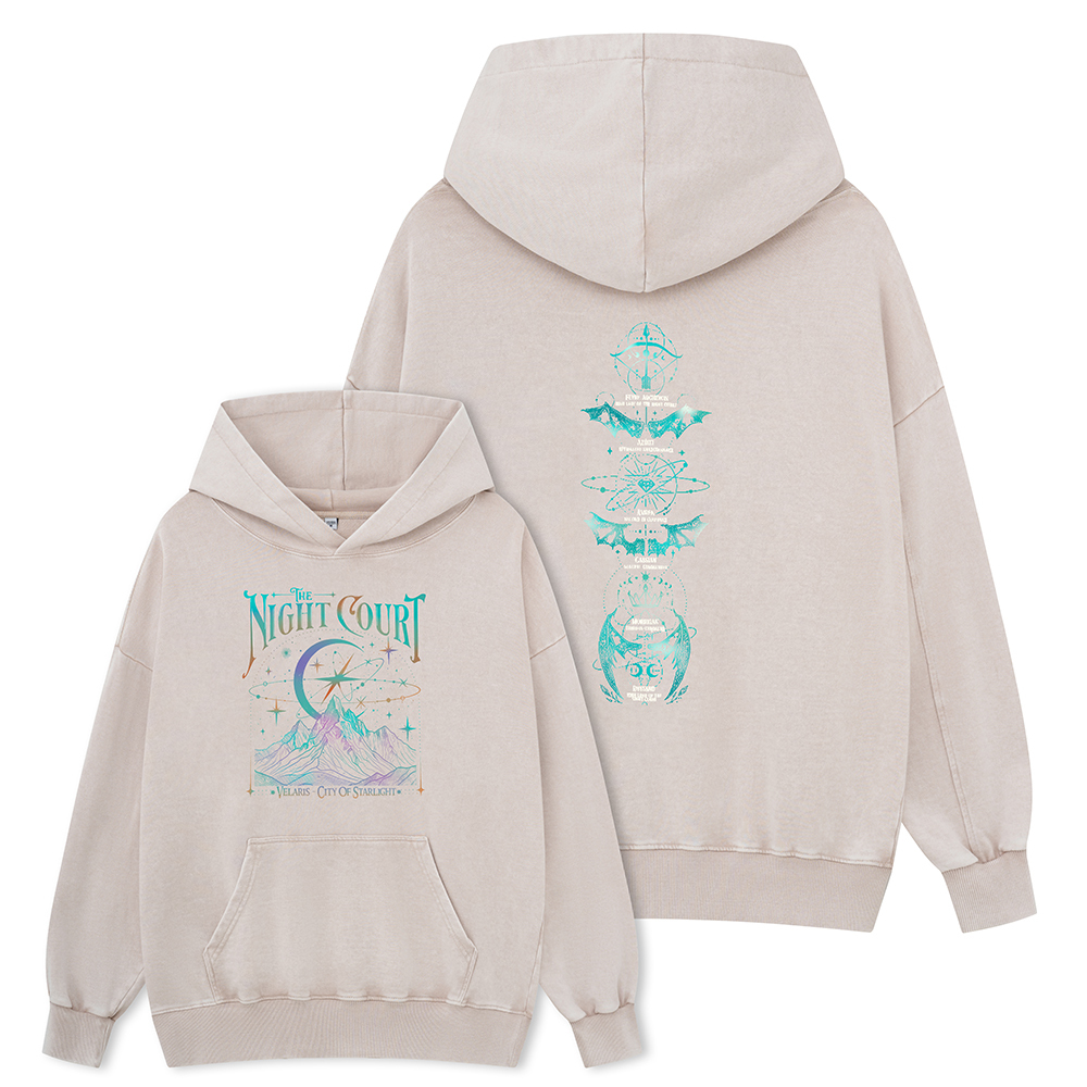 Pagewings The Night Court Unisex Washed Hoodie