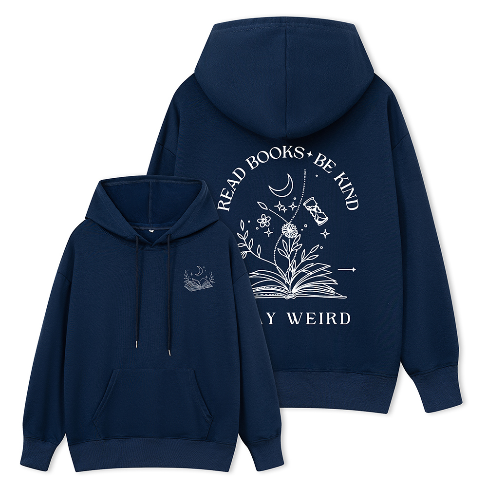Pagewings Comfort Colors Read Books Be Kind Stay Weird Unisex Classic Hoodie