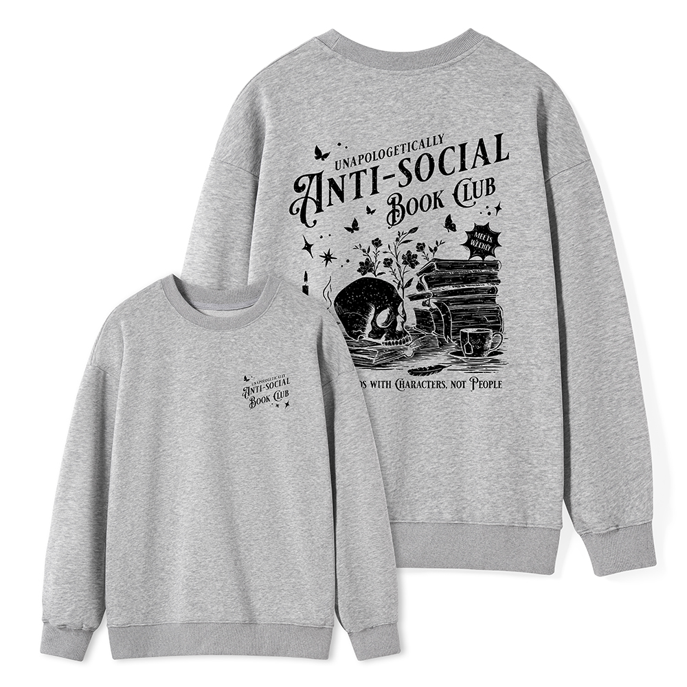 Pagewings Anti-social Book Club Comfort Colors Unisex Classic Sweatshirt