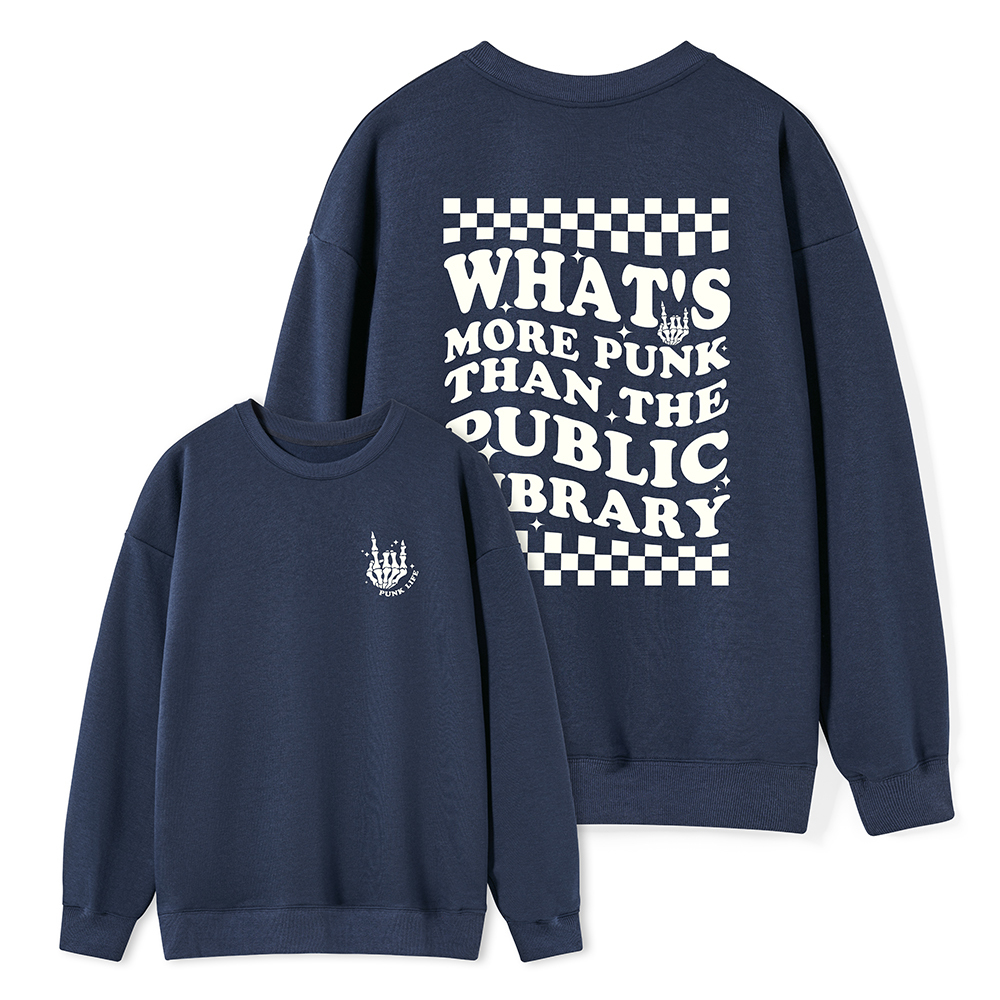 Pagewings punk the public library Unisex Classic Sweatshirt