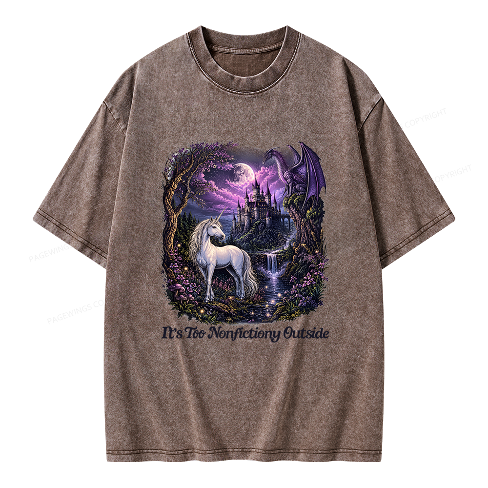 Pagewings 90s Fantasy Unisex Washed T-shirt