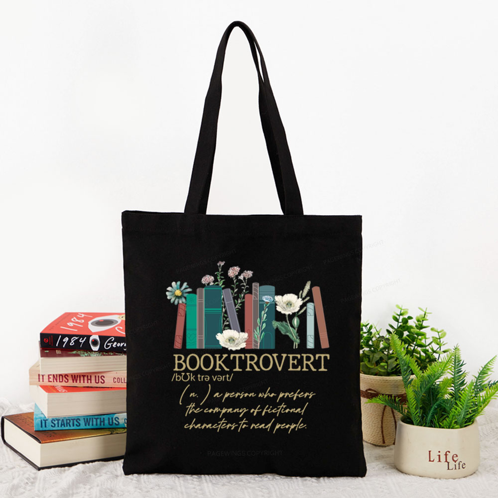 Pagewings Booktrovert Tote Bag