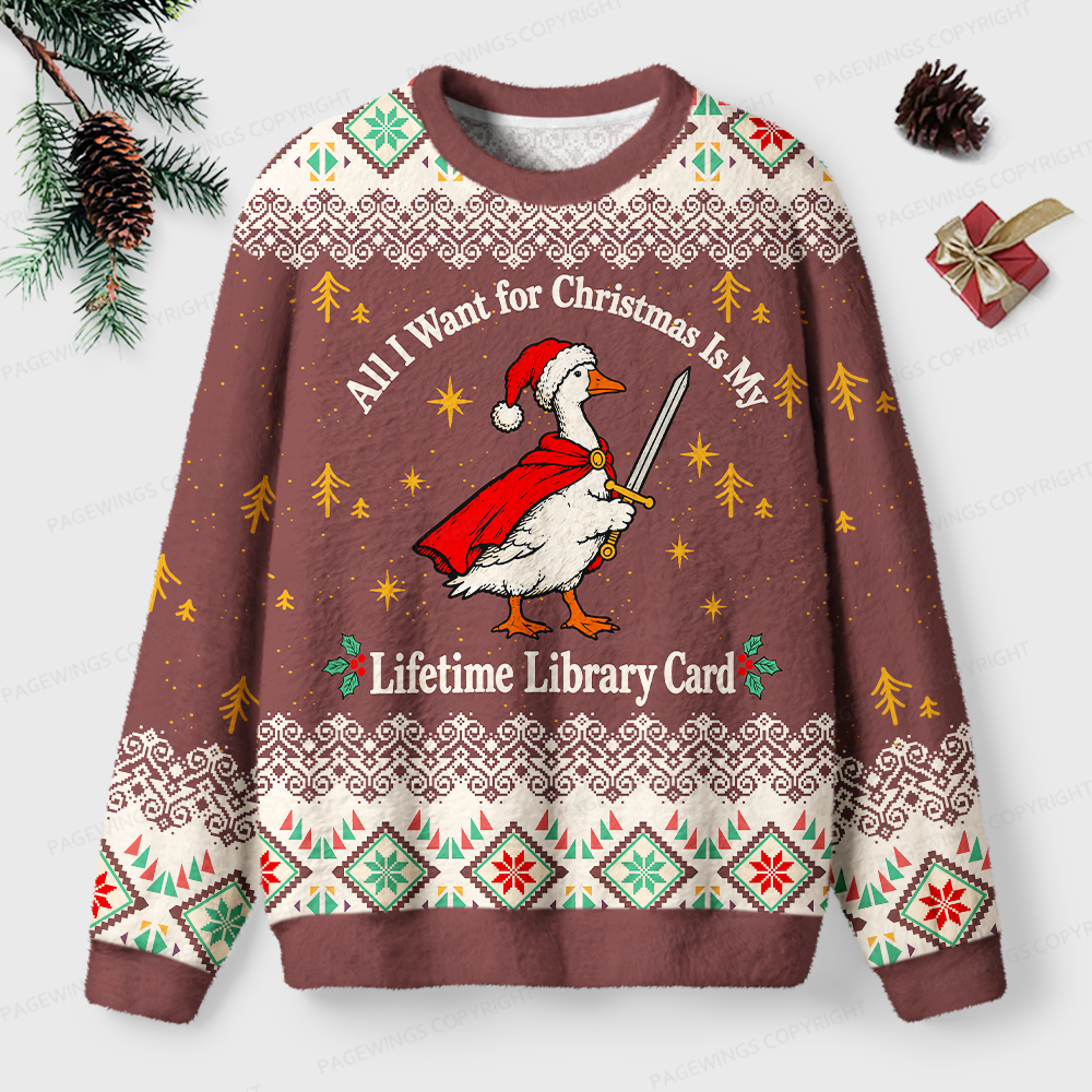 Pagewings Archangel Pigeon in Armor Unisex Ugly Light Knit Sweatshirt