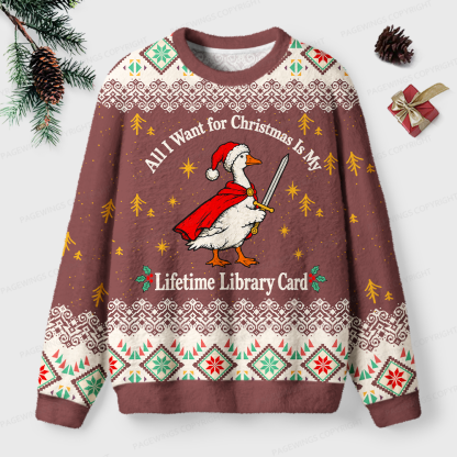 Pagewings Archangel Pigeon in Armor Unisex Ugly Light Knit Sweatshirt