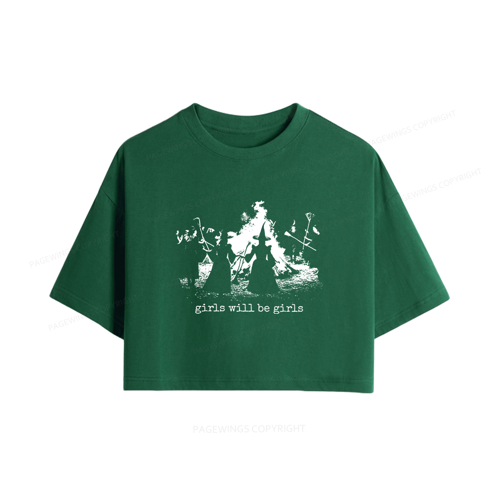 Pagewings Girls Will Be Girls Women Crop Tops