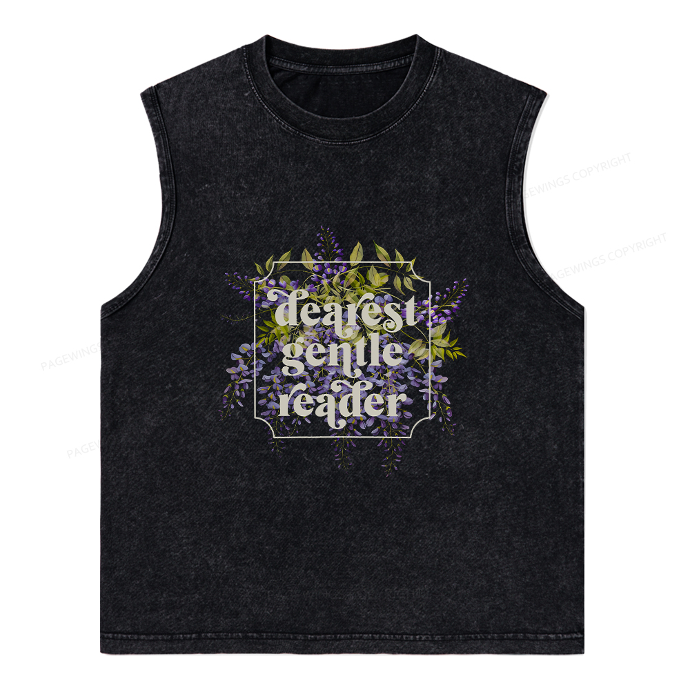 Pagewings Dearest Gentle Reader Unisex Washed Tank Top