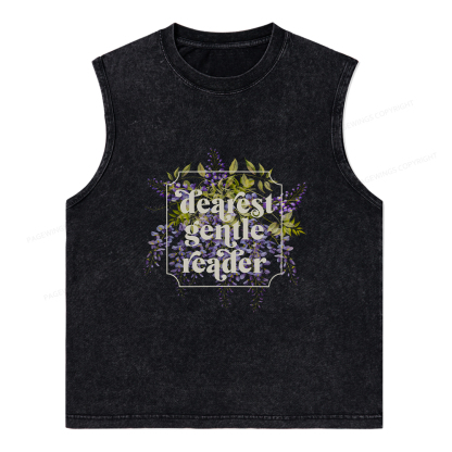 Pagewings Dearest Gentle Reader Unisex Washed Tank Top