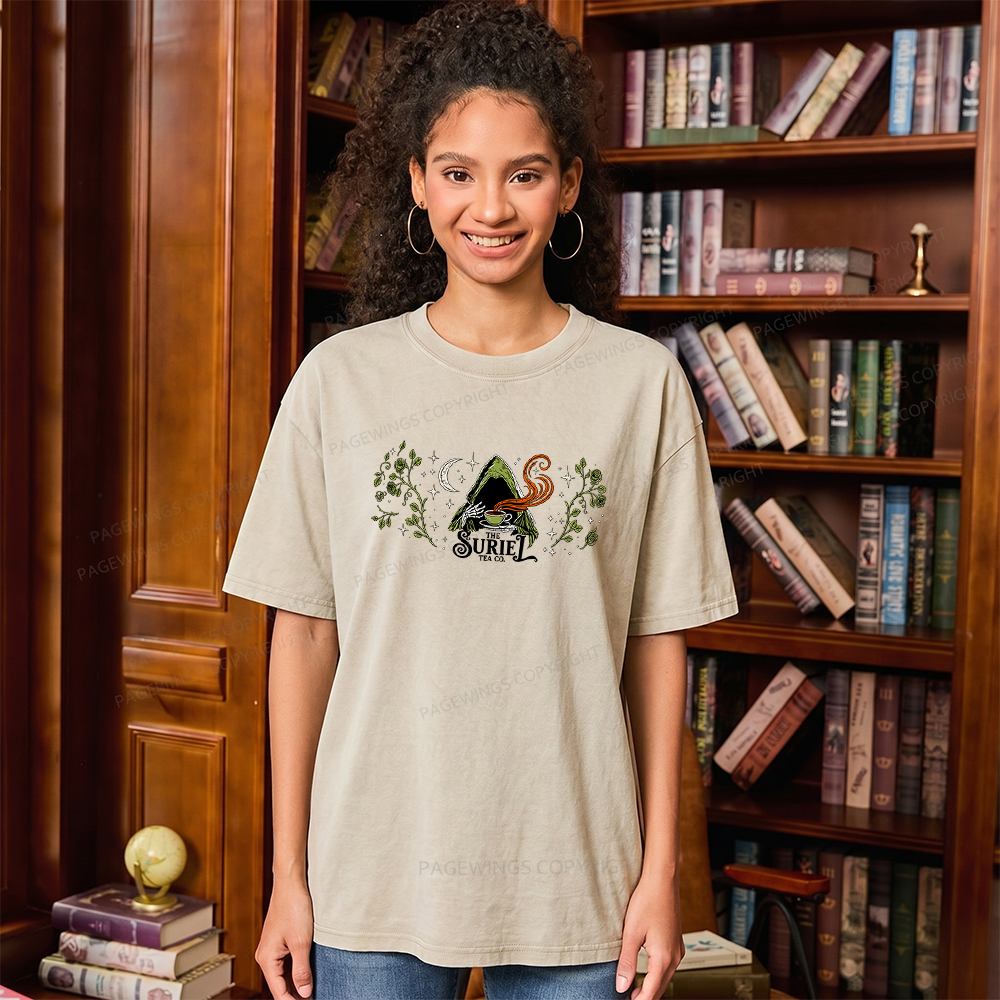 Pagewings Fantasy Bookish Unisex Washed T-shirt
