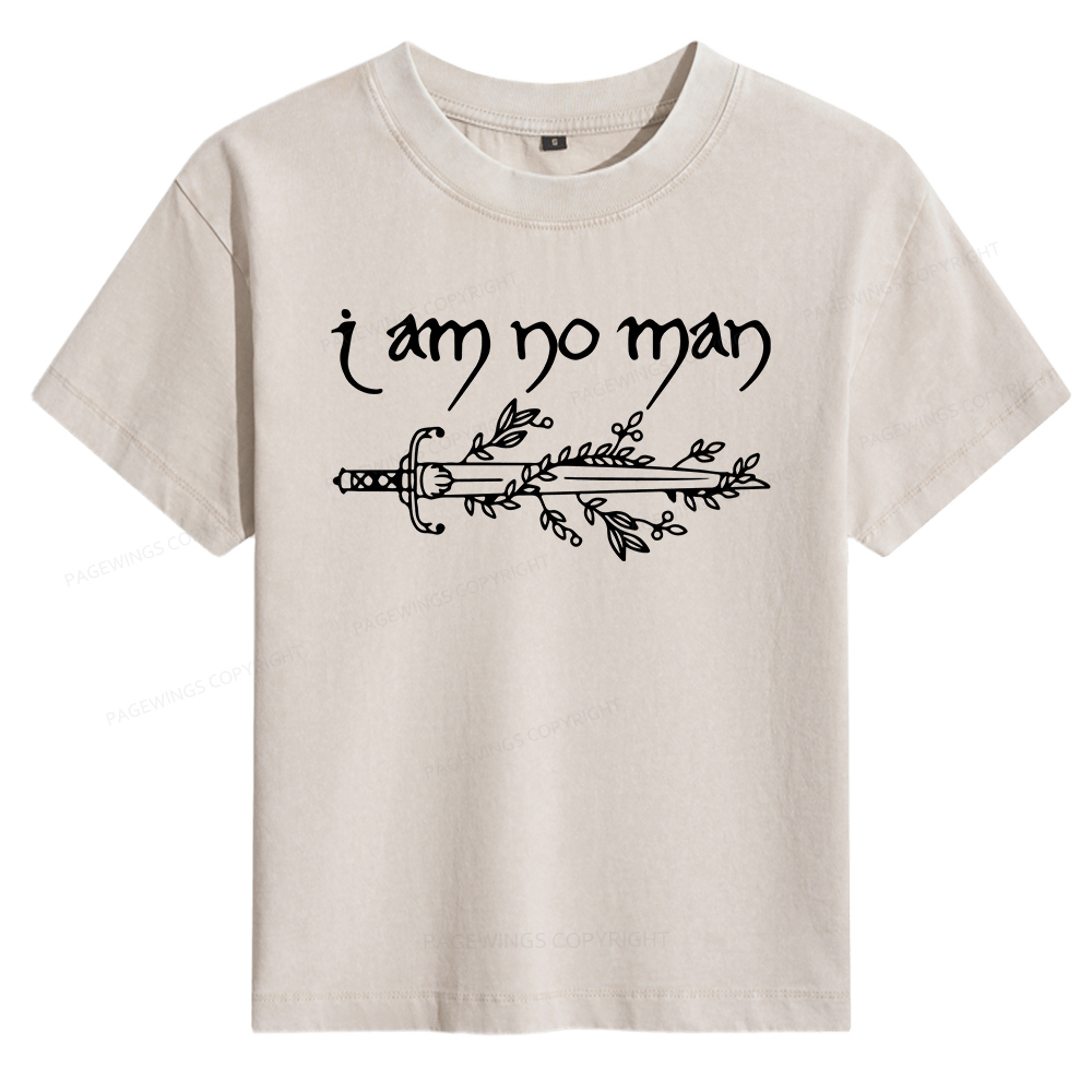 Pagewings I Am No Man Women's Washed T-shirt