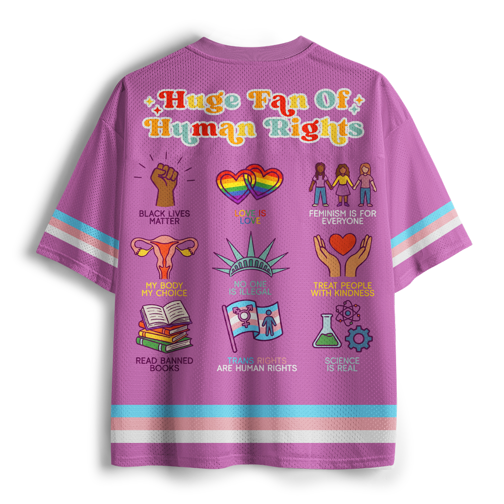 Pagewings Human Rights Unisex Mesh Jersey