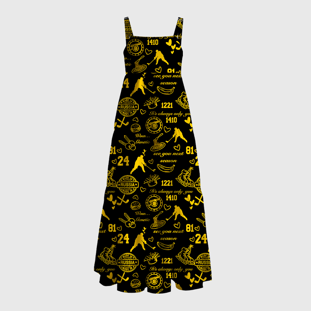 Pagewings Square Neck Hockey  Maxi Dress