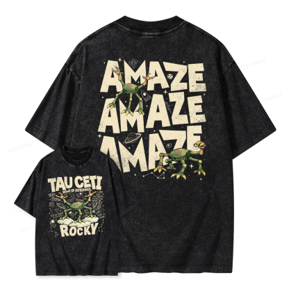 Pagewings Rocky Tau Ceti Home of Astrophage Unisex Washed T-shirt