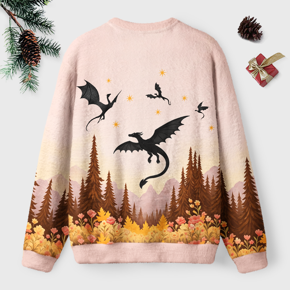 Pagewings Book Dragon Unisex Ugly Light Knit Sweatshirt
