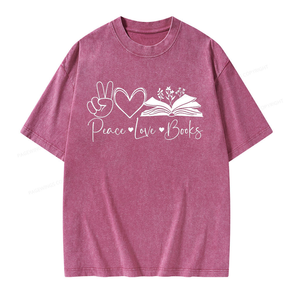 Pagewings Lucky Book Unisex Washed T-shirt