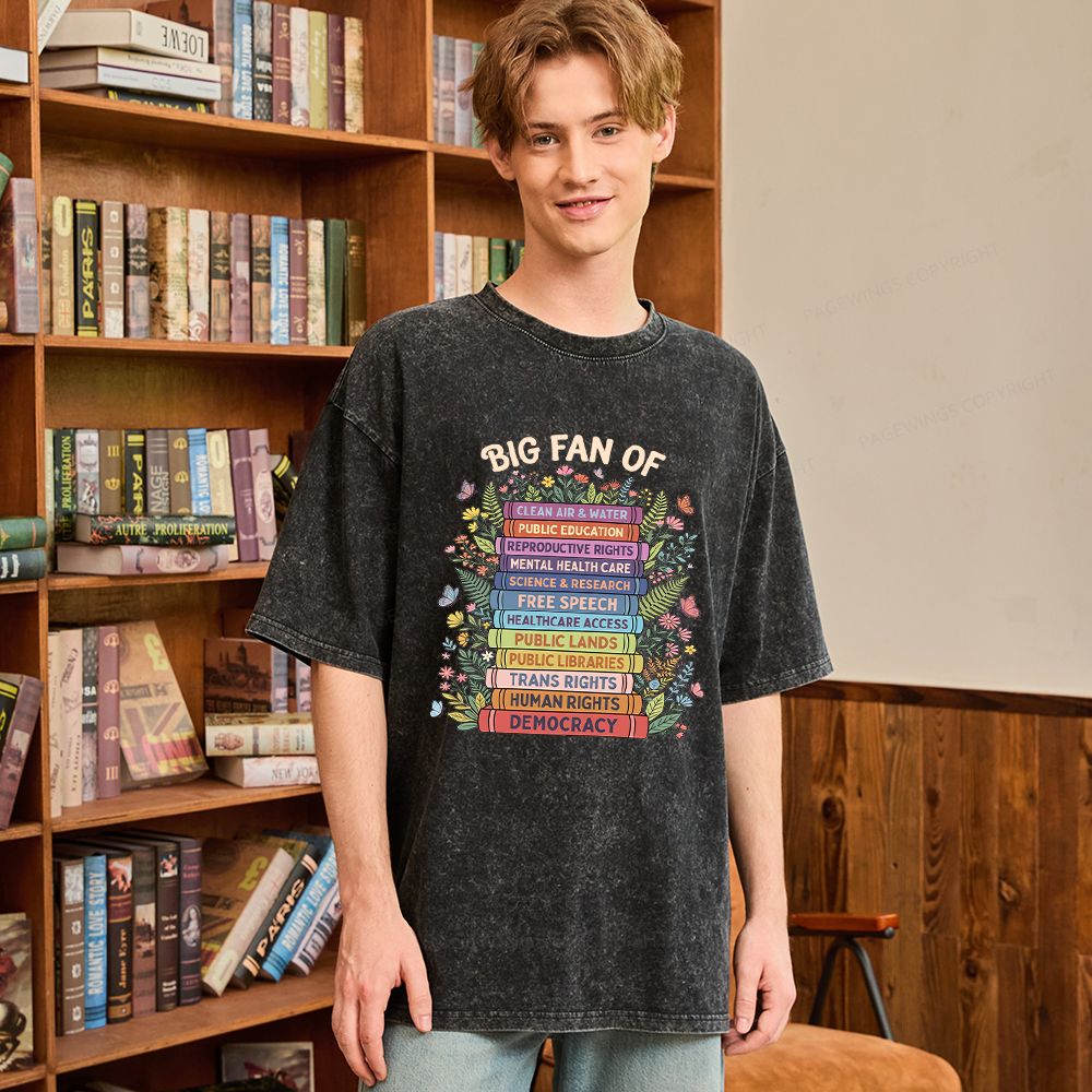 Pagewings Progressive Book Unisex Washed T-shirt