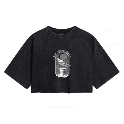 Pagewings Fantasy Readers Women's Washed Cropped T-shirt