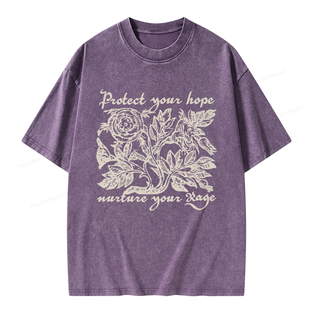 Pagewings Protect Your Hope Unisex Washed T-shirt