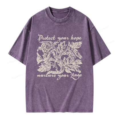 Pagewings Protect Your Hope Unisex Washed T-shirt