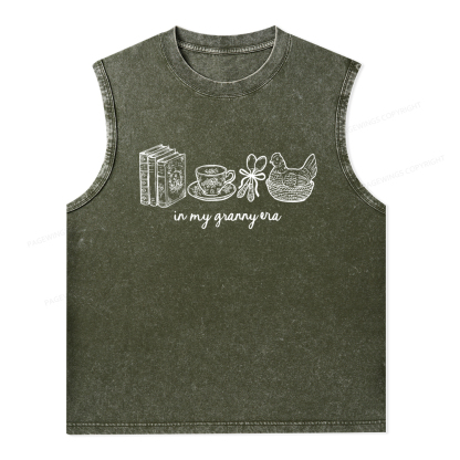 Pagewings In My Granny Era Unisex Washed Tank Top