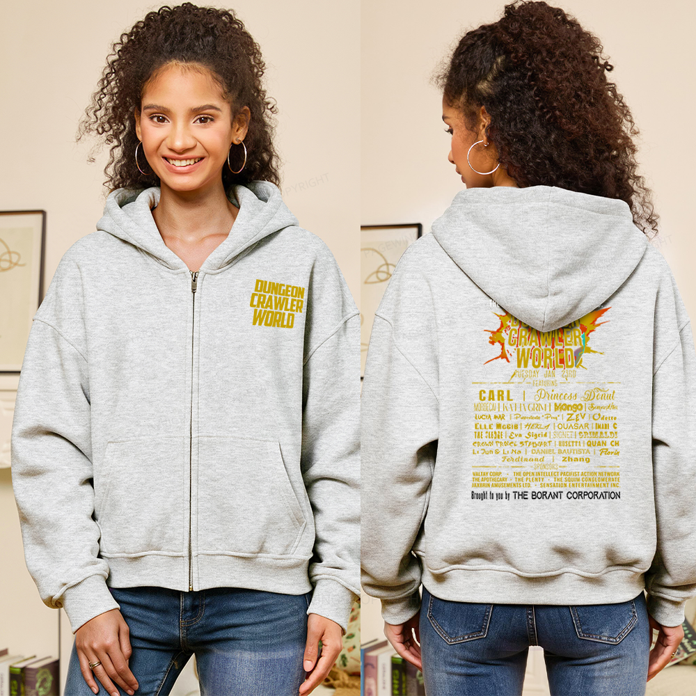 Pagewings Fuel Your Imagination With Sci Fi World Tour Fleece Zip-Up Hoodie
