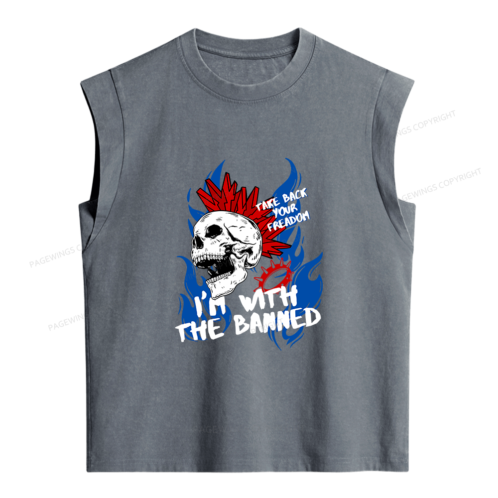 Pagewings Take Back Your Freadom Women's Washed Tank Top