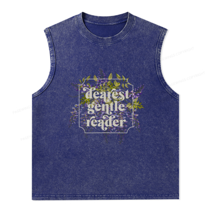 Pagewings Dearest Gentle Reader Unisex Washed Tank Top