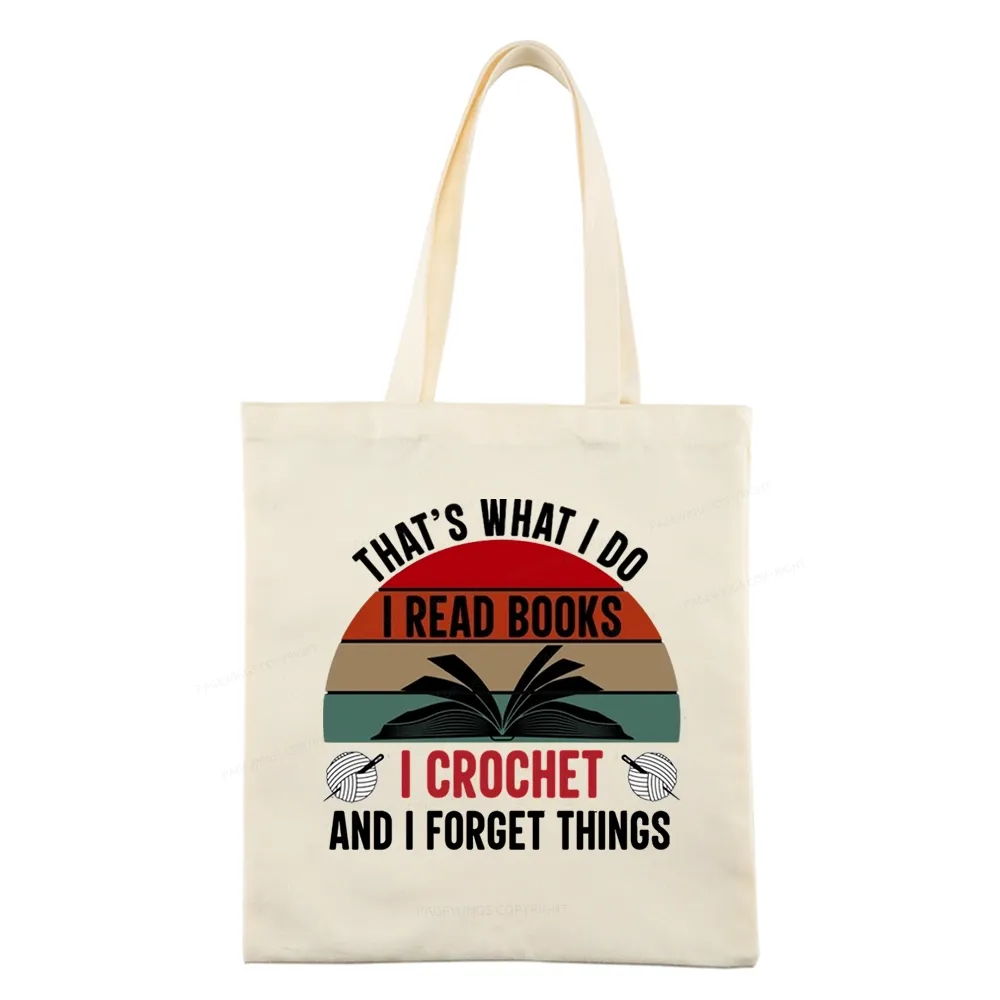 Pagewings Crochet And I Forget Things Tote Bag